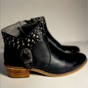 BareTraps Black Rockstar Ankle Boots